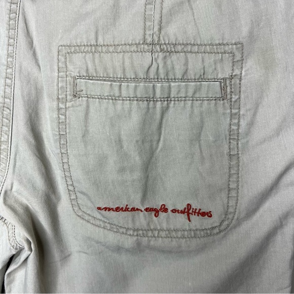 American Eagle Outfitters Y2K Khaki Cropped Capri Low Rise Pants size 6 - Picture 9 of 13